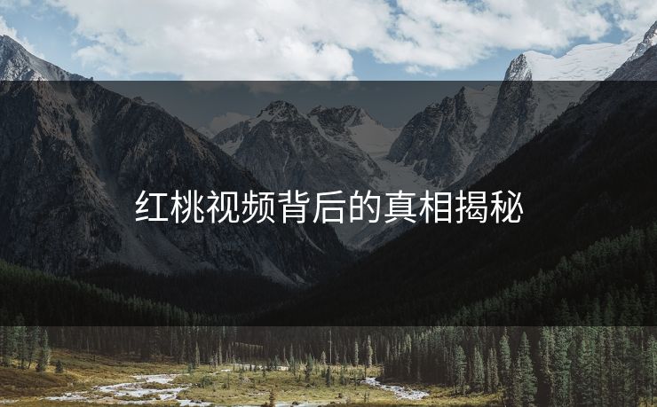 红桃视频背后的真相揭秘